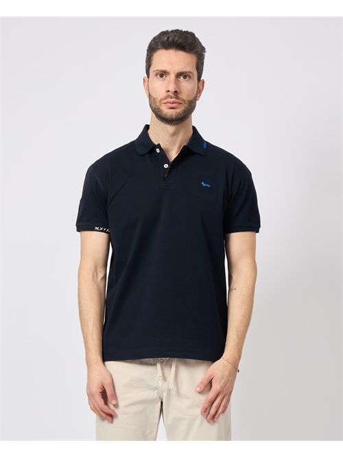 Polo bleu Harmont & Blaine avec logo brodé HARMONT & BLAINE | LRN416021148801